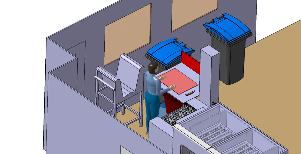 Aménagement de poste développeuse - Vue 3D